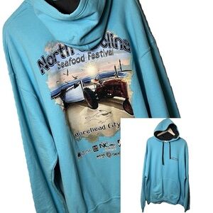 North Carolina Seafood Festival Hoodie Men’s 2XL Morehead City, NC Sweatshirt